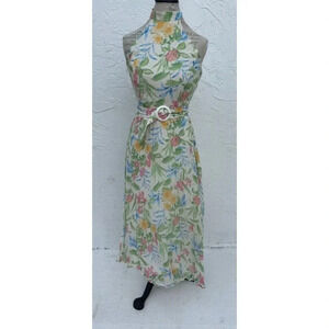 Lovecotette Womens A Lined Regular Fit Woven Floral Dress Multicolor Size Small